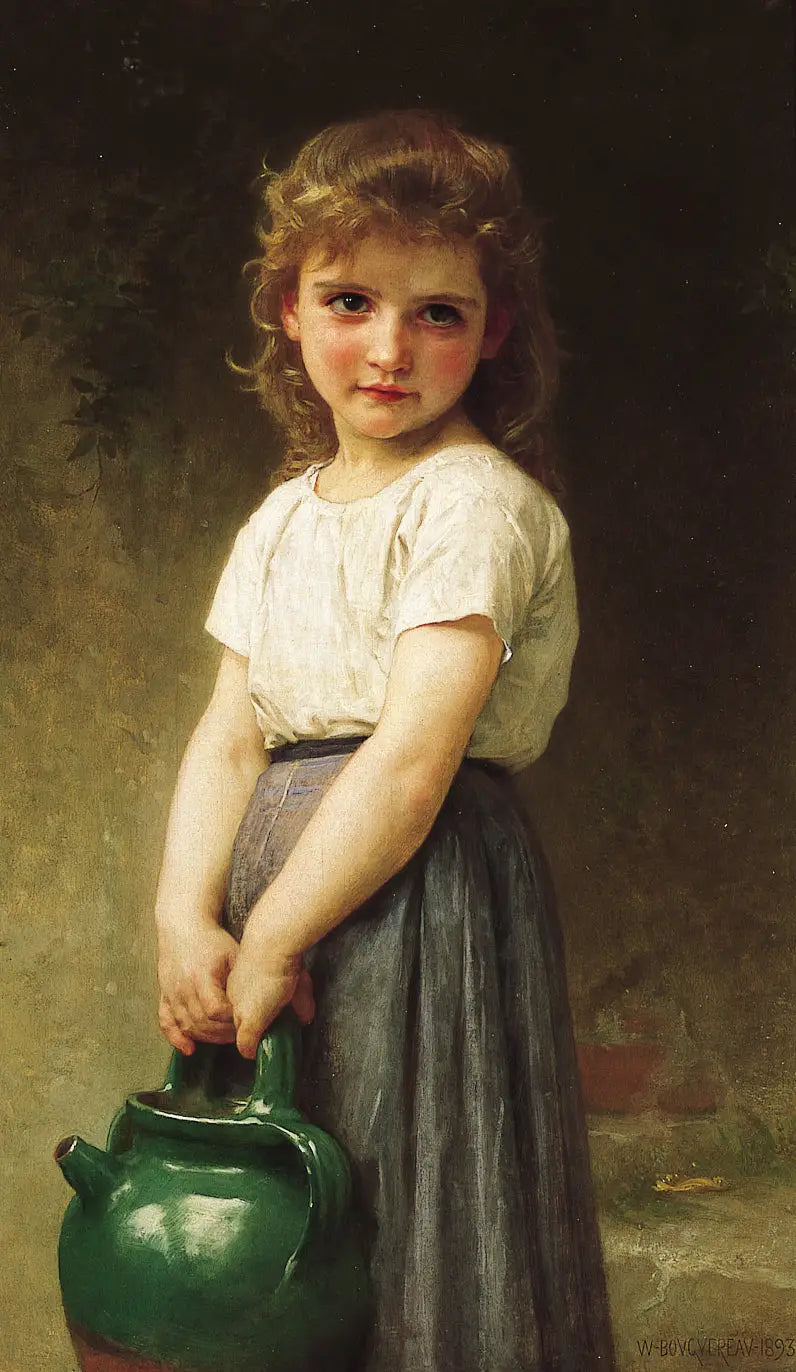 Reproduction du tableau « Allant à la fontaine - Bouguereau » par Alpha Reproduction en peinture à l’huile