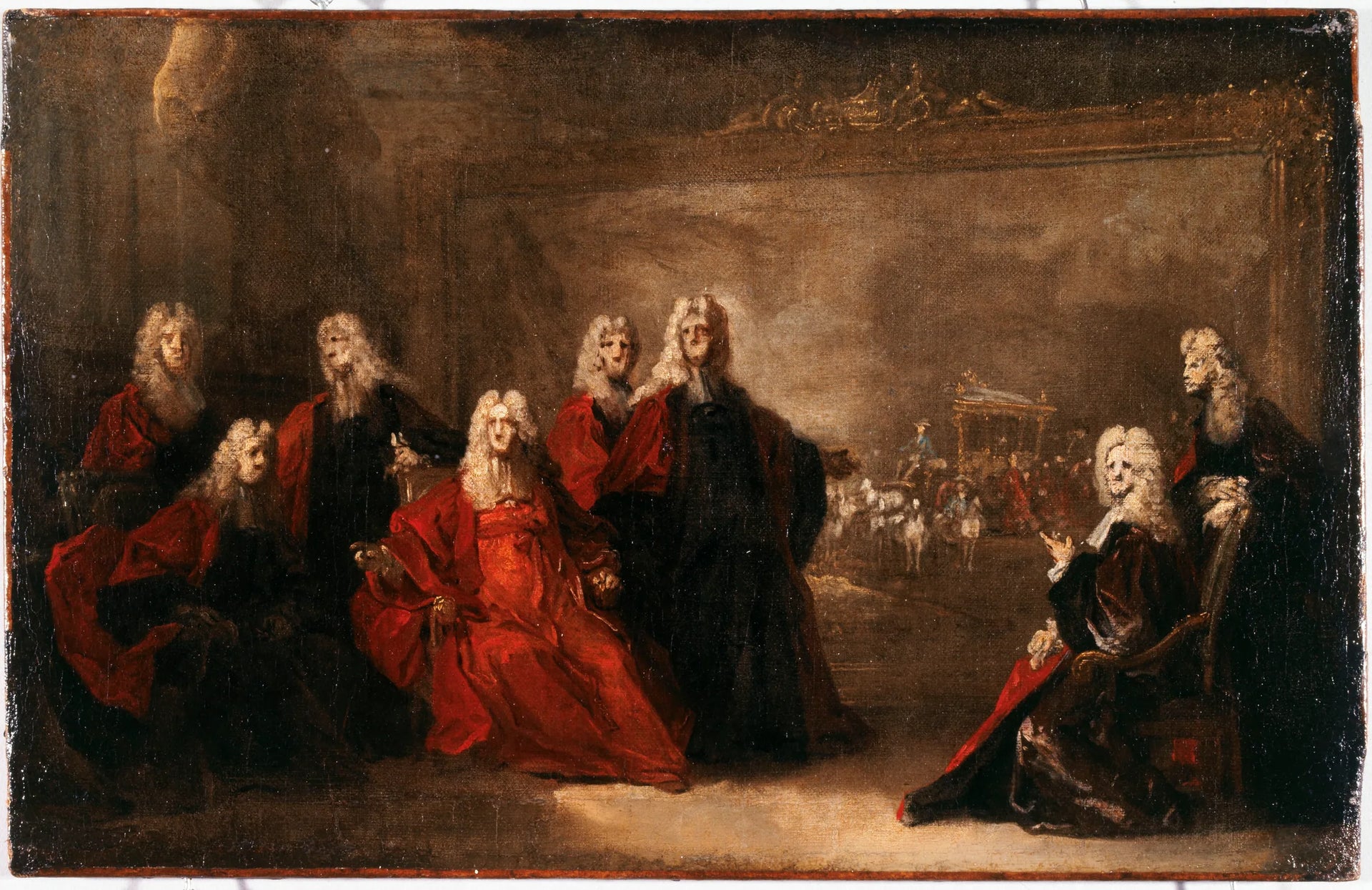 Allégorie des fiançailles de Louis XV avec l'infante Marie-Anne-Victoire d'Espagne - Nicolas de Largillière image 1 reproduction réalisée par Alpha Reproduction