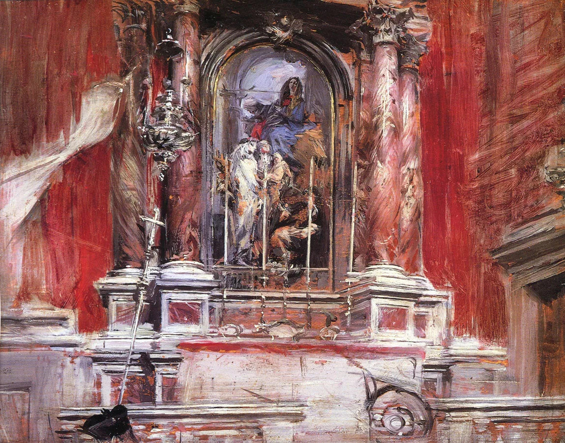 Altare della chiesa dei Gesuati a Venezia - Giovanni Boldini image 1 reproduction artisanale de tableau
