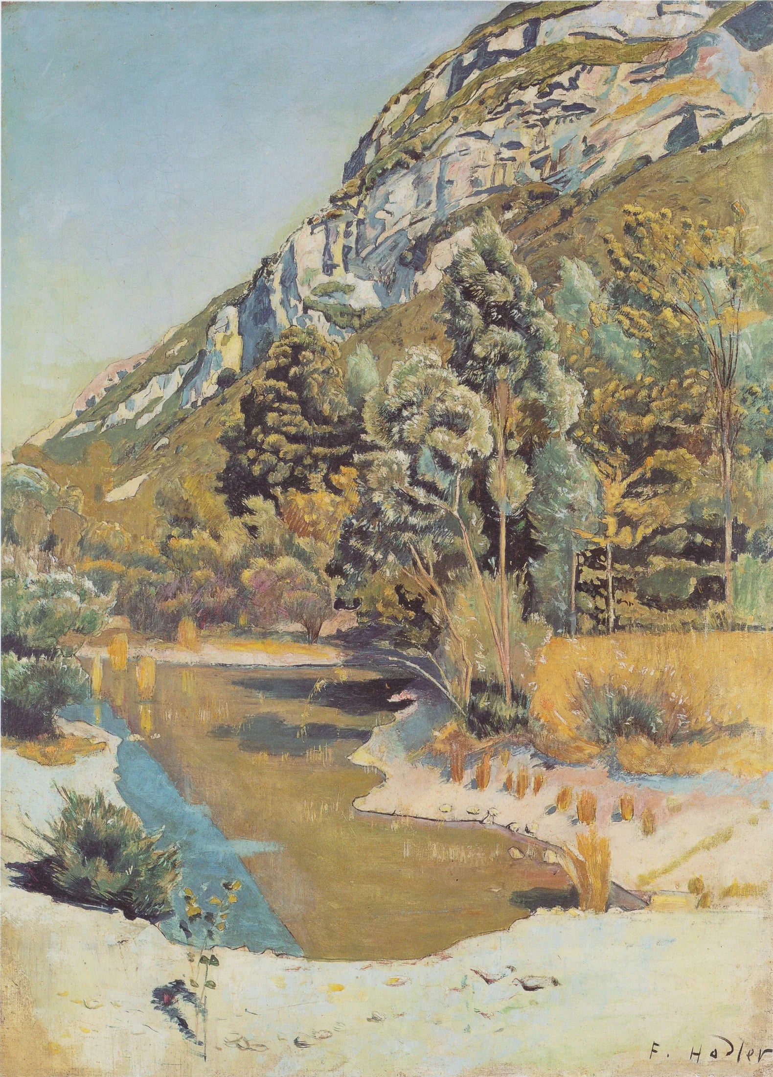 Am Fuss des Petit Salève - Ferdinand Hodler image 1 reproduction artisanale de tableau
