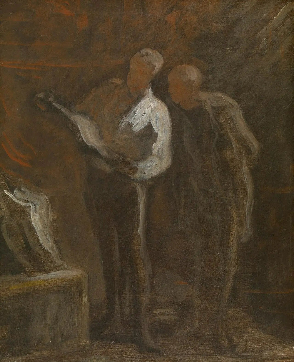 Amateurs d’estampes - Honoré Daumier image 1 copie peinte à la main à l’huile