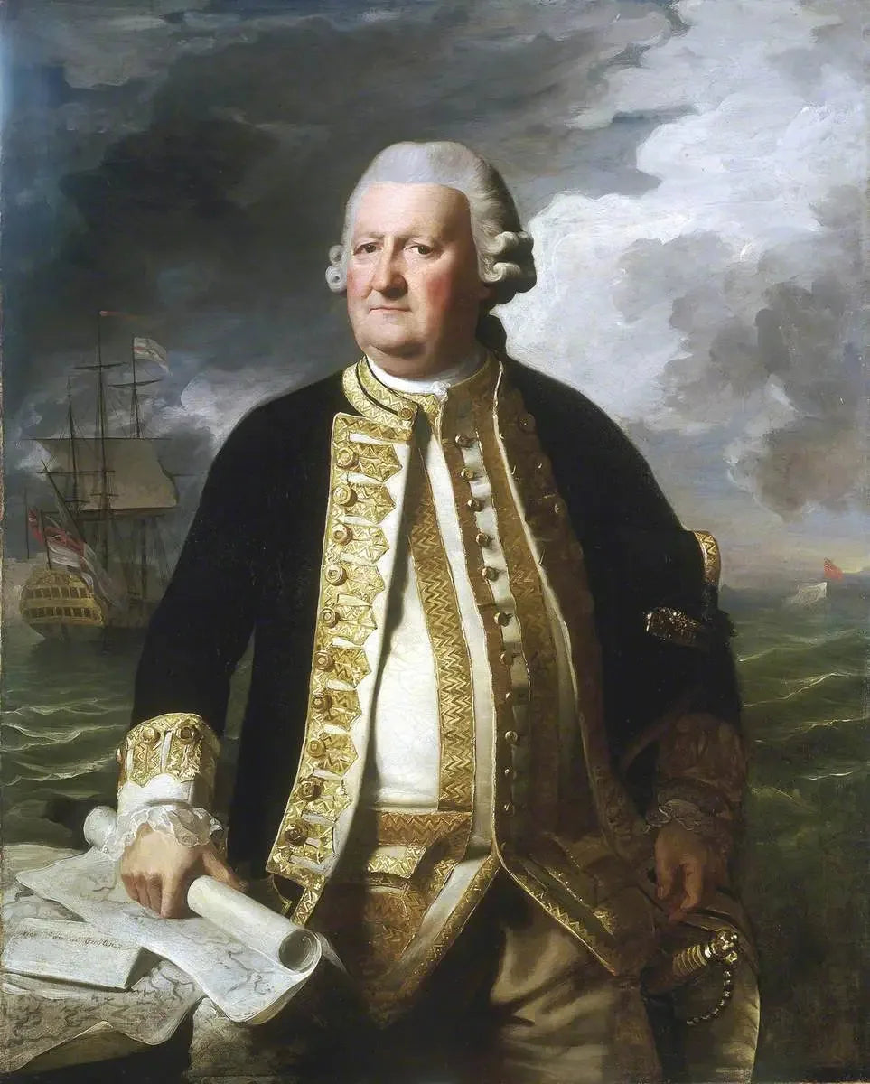 Amiral Clark Gayton, 1712-1784/5 - John Singleton Copley image 1 reproduction artisanale de tableau