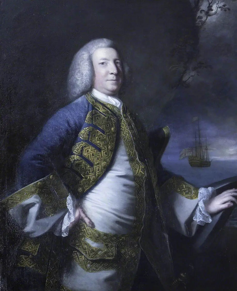 Amiral Sir George Anson baron Anson de Soberton (1697-1762) - Joshua Reynolds - Alpha Reproduction