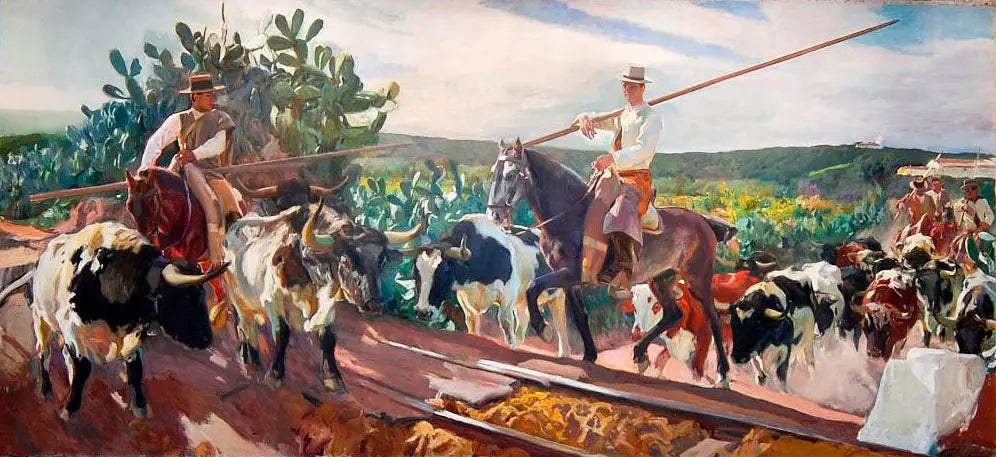 Reproduction du tableau « Andalousie, El Encierro - Joaquín Sorolla » par Alpha Reproduction en peinture à l’huile