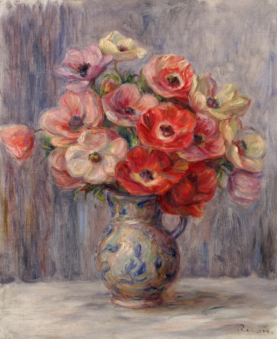 Anémones peintes par Pierre-Auguste Renoir vers 1883-1890