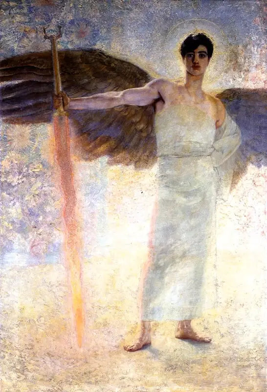 ملاك بالسيف المشتعل - Franz von Stuck