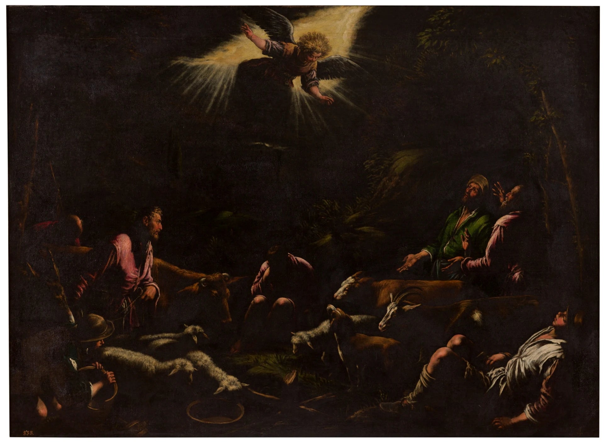 Anges annonçant aux bergers la naissance de Jésus - Jacopo Bassano