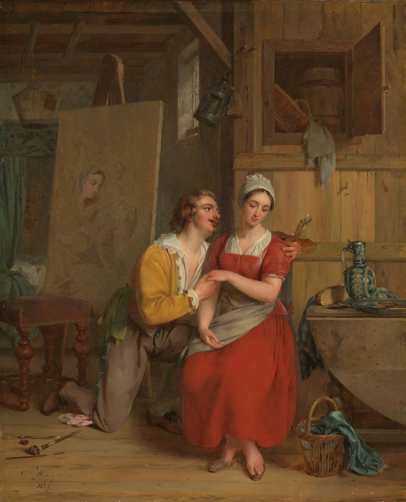 Anthonie van Dijck amoureuse de son modèle - Gustave Wappers