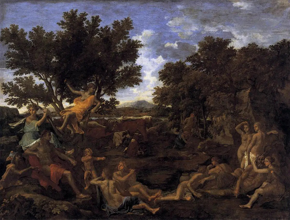 Apollon amoureux de Daphné - Nicolas Poussin image 1 copie peinte à la main à l’huile