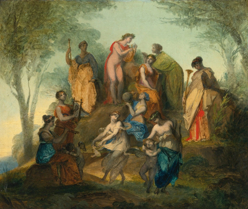 Apollon et les Neuf Muses sur le mont Parnasse - Pierre-Paul Prud'hon