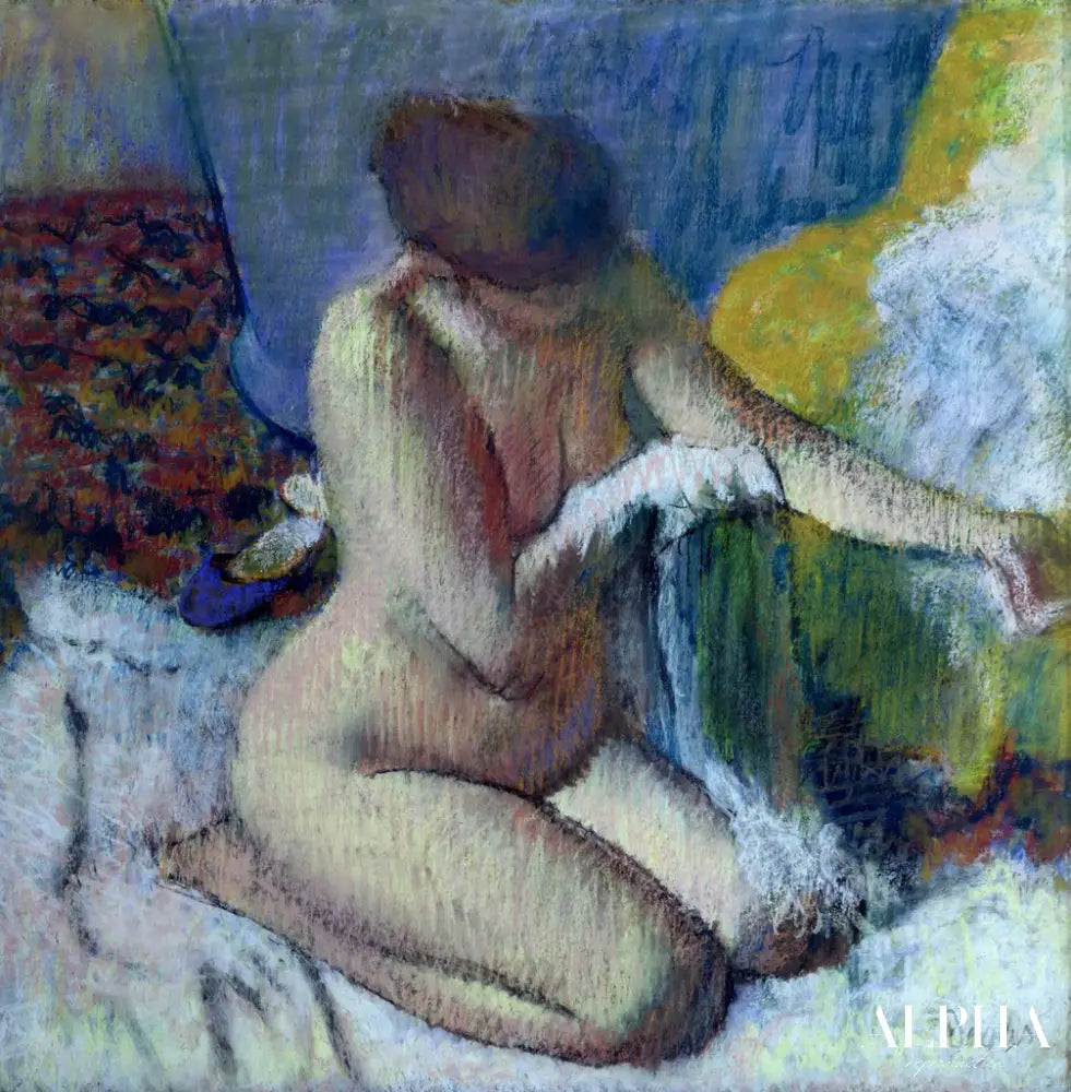 Après un bain - Edgar Degas - Reproductions de tableaux et peintures haut de gamme