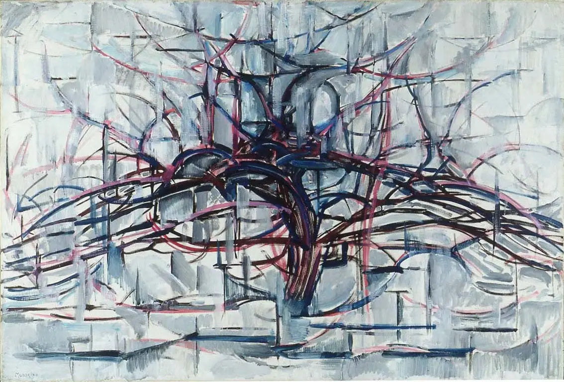 Reproduction du tableau « Arbre horizontal - Piet Mondrian » par Alpha Reproduction en peinture à l’huile