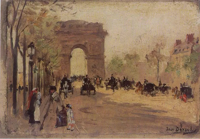Arc de triomphe et Champs-Élysées - Jean Béraud - Alpha Reproduction