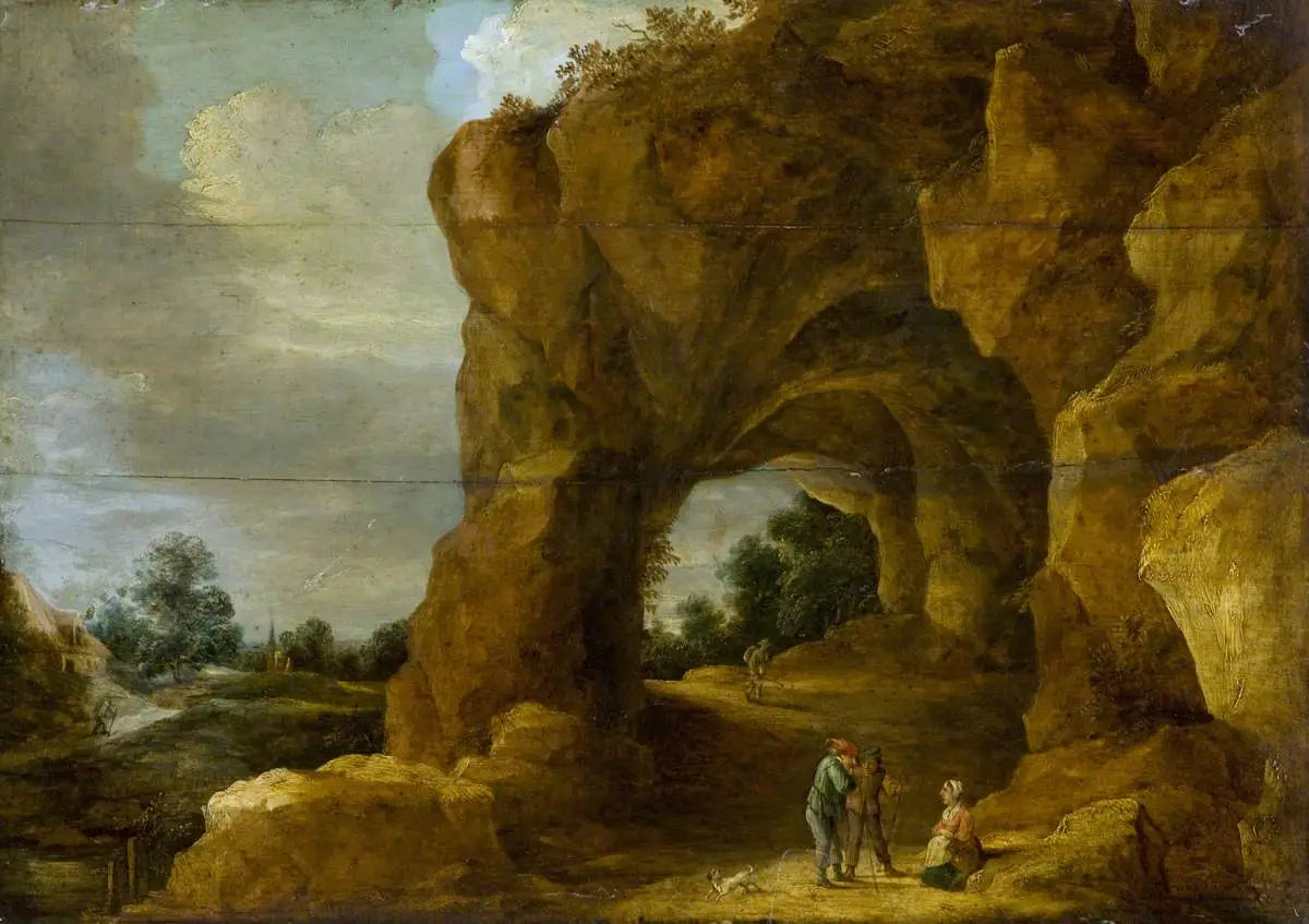 Arche rocheuse avec personnages - David Teniers le Jeune - Alpha Reproduction