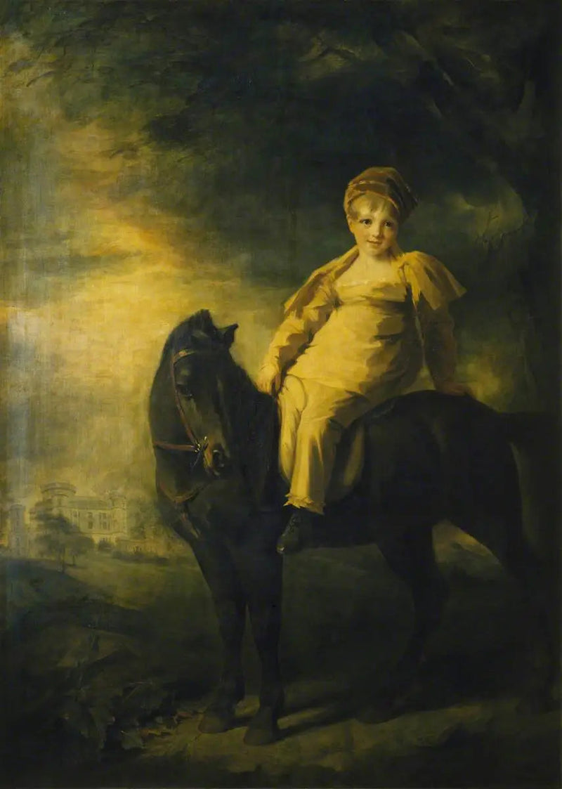 أرشيبالد مونتجومري، لاحقًا الكونت الثالث عشر لإجلتون بي سي، KT (1812-1861)، عندما كان لا يزال فتى على حصان - هنري ريبورن