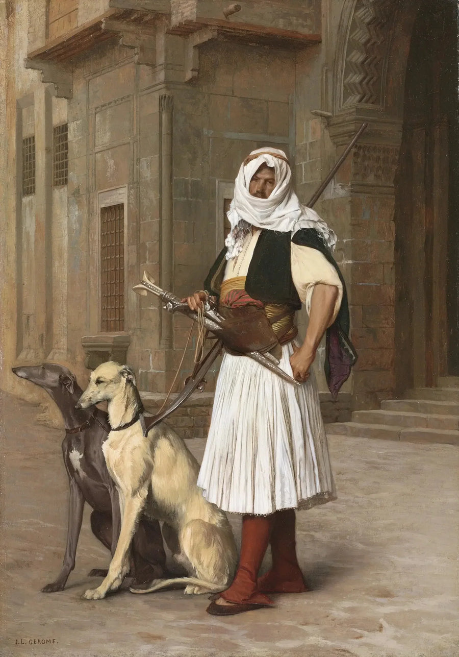 أرناوت مع كلبين ويبت - جان ليون جيروم