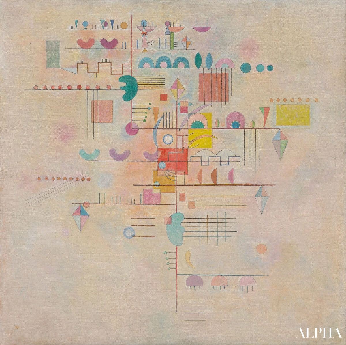 Ascension gracieuse - Vassily Kandinsky - Reproductions de tableaux et peintures haut de gamme