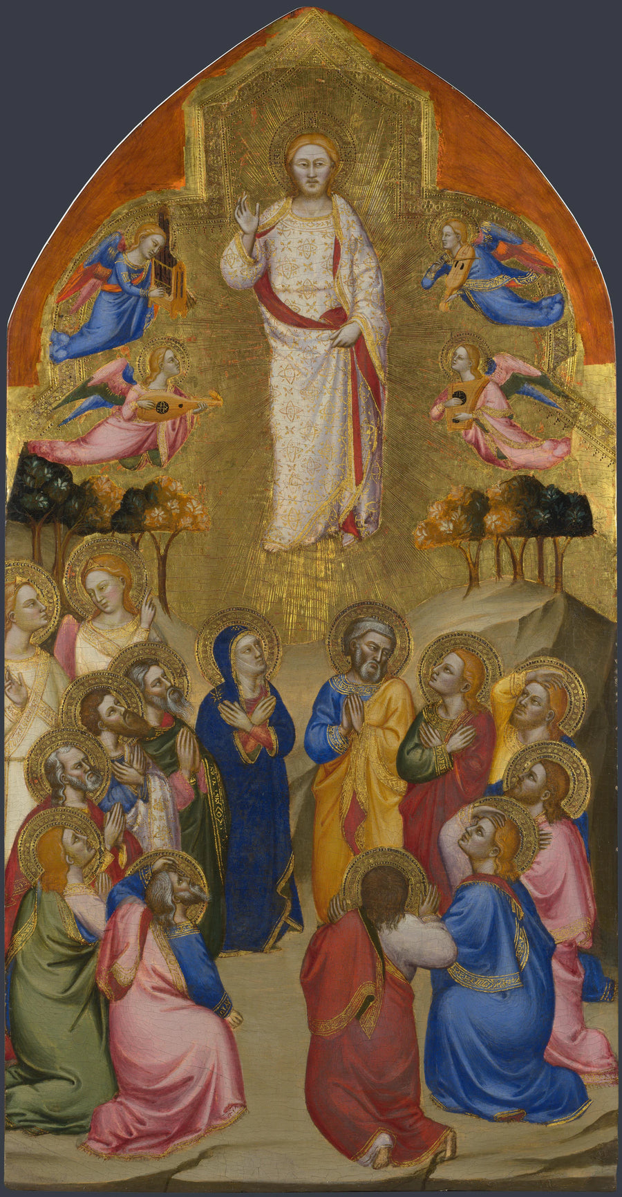 L'Ascension : panneau de niveau supérieur - Jacopo di Cione