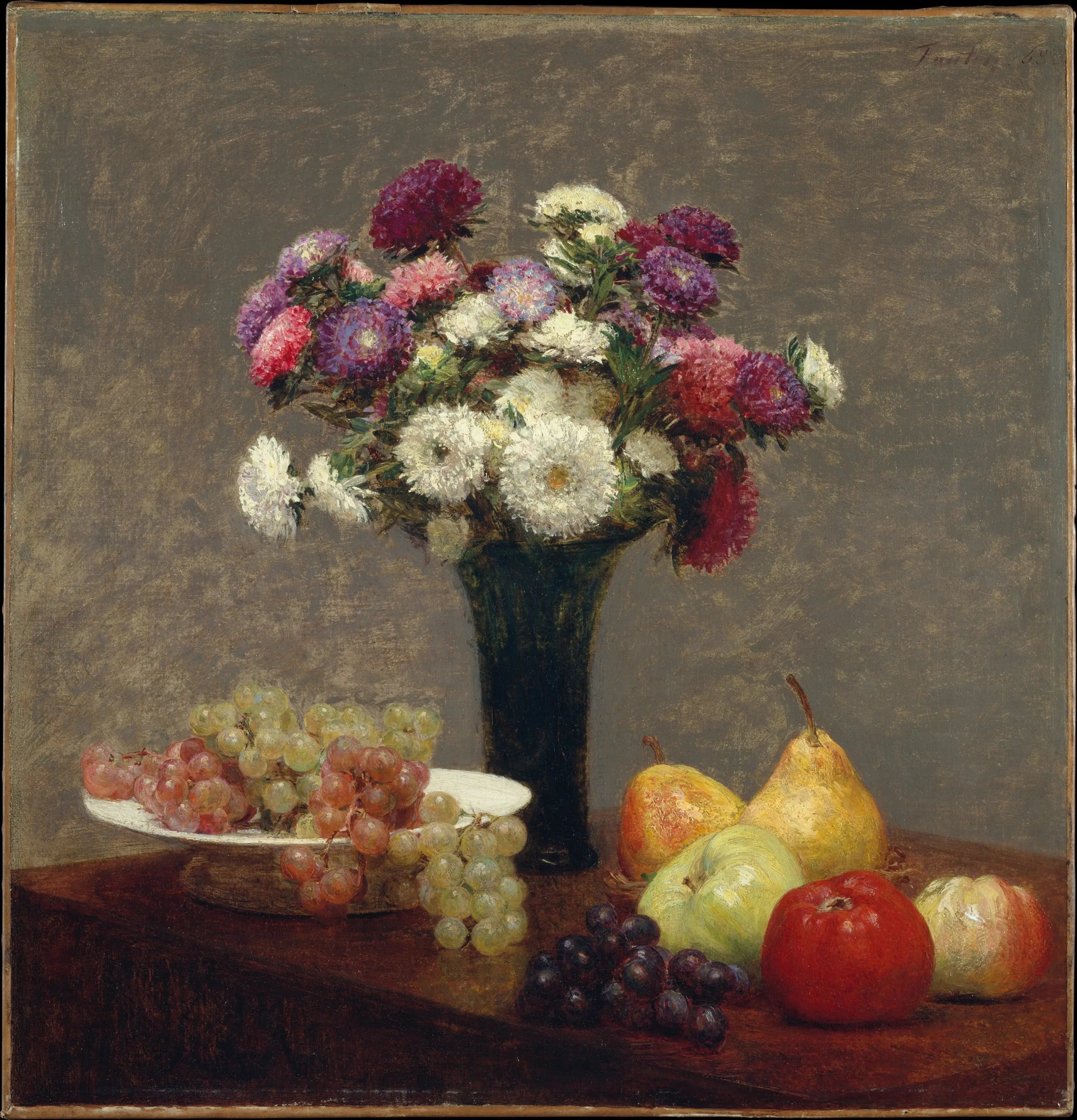 Asters et Fruits sur une table - Henri Fantin-Latour - Alpha Reproduction