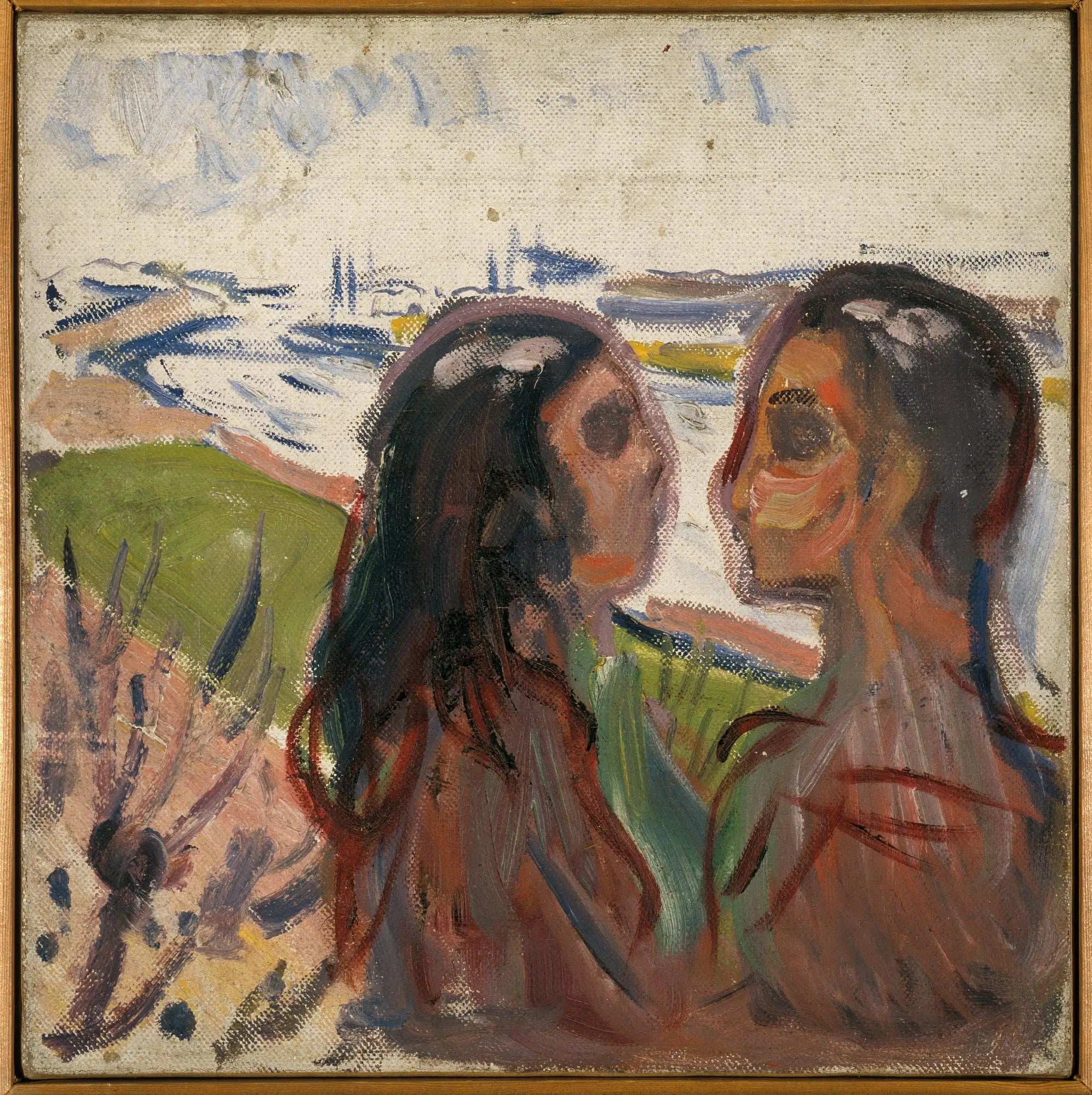 Reproduction du tableau « Attraction dans le paysage - Edvard Munch » par Alpha Reproduction en peinture à l’huile