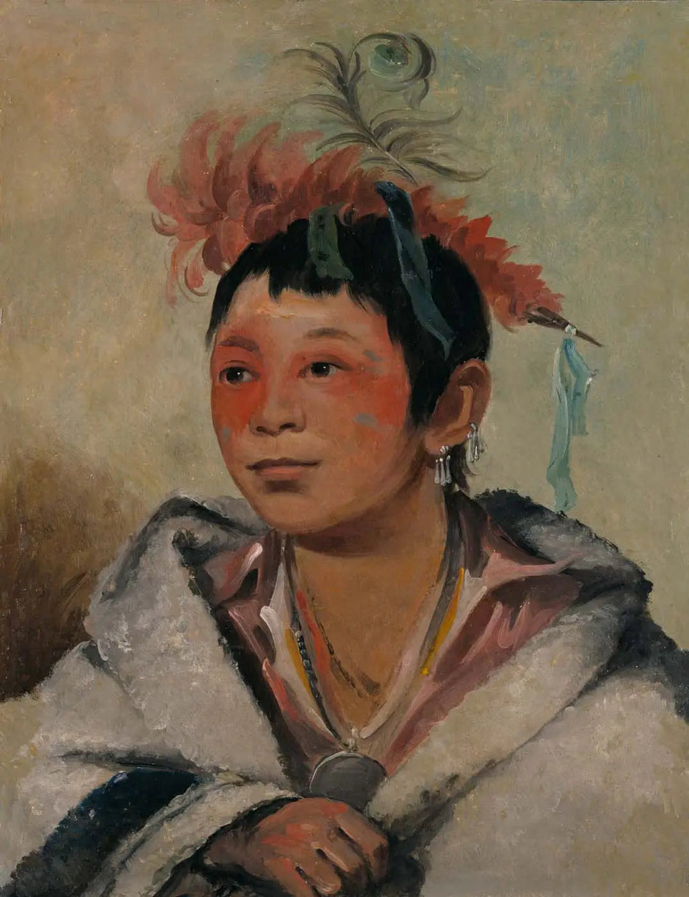 Aú-nah-kwet-to-hau-páy-o Celui qui est assis dans les nuages un garçon - George Catlin - Alpha Reproduction