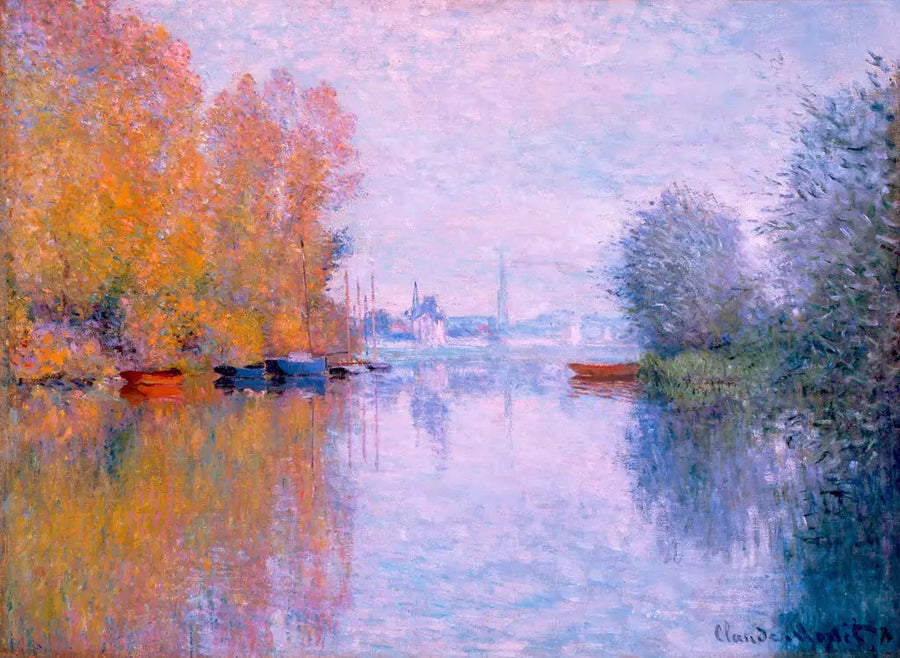 Automne sur la Seine, Argenteuil - Claude Monet image 1 reproduction artisanale de tableau