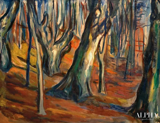 Automne (Vieux arbres, Ekely) - Edvard Munch - Reproductions de tableaux et peintures haut de gamme