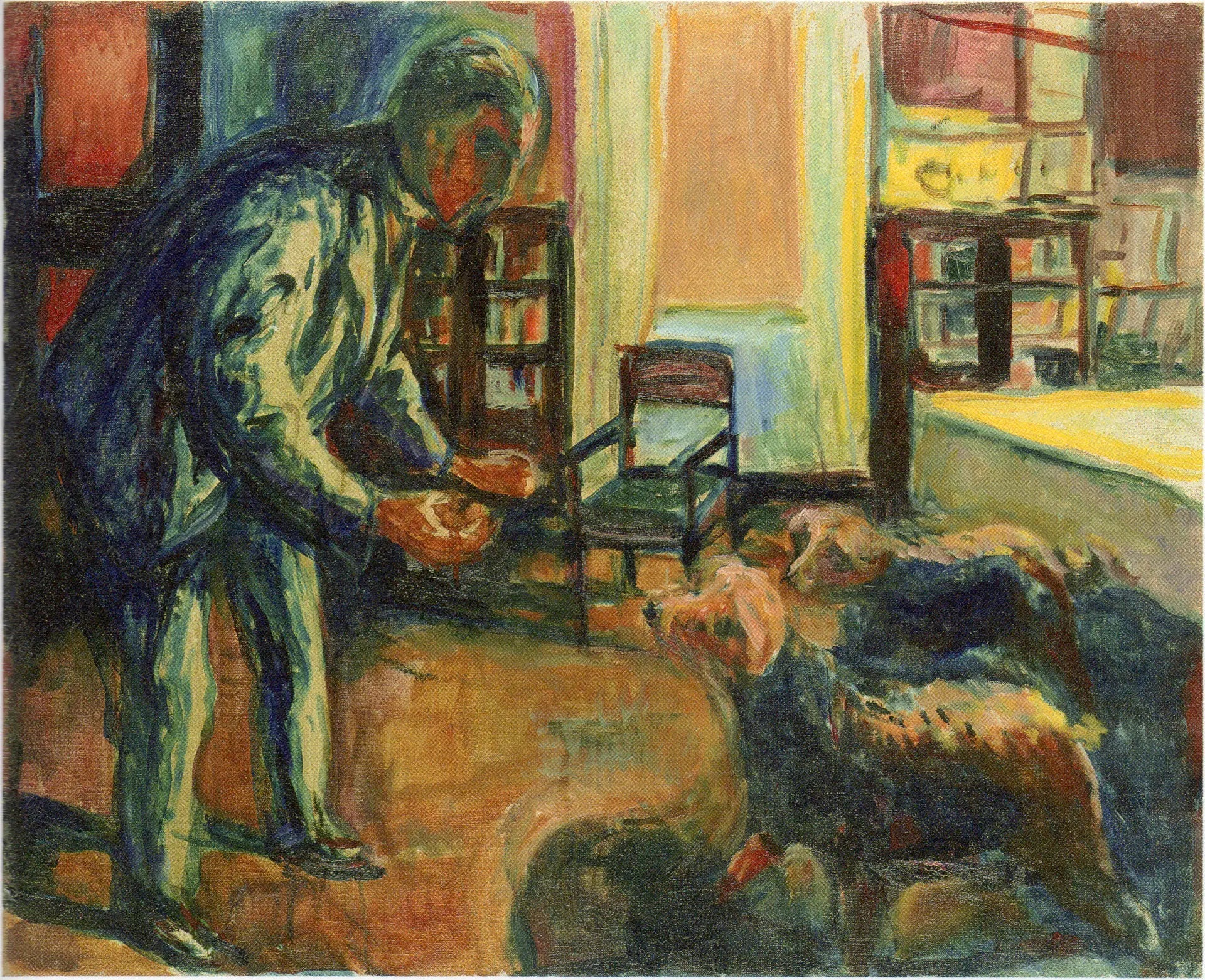 Autoportrait aux chiens - Edvard Munch - Alpha Reproduction