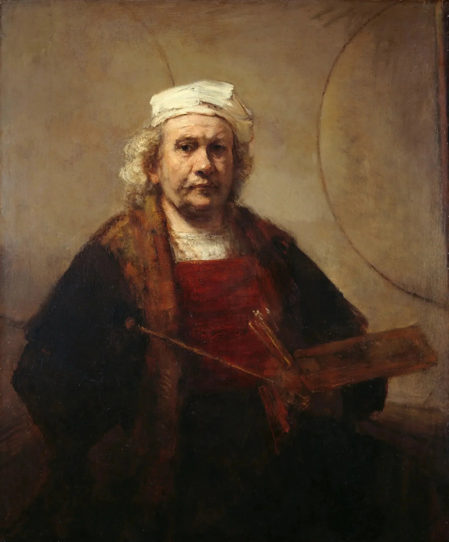 Autoportrait aux deux cercles - Rembrandt image 1 reproduction réalisée par Alpha Reproduction