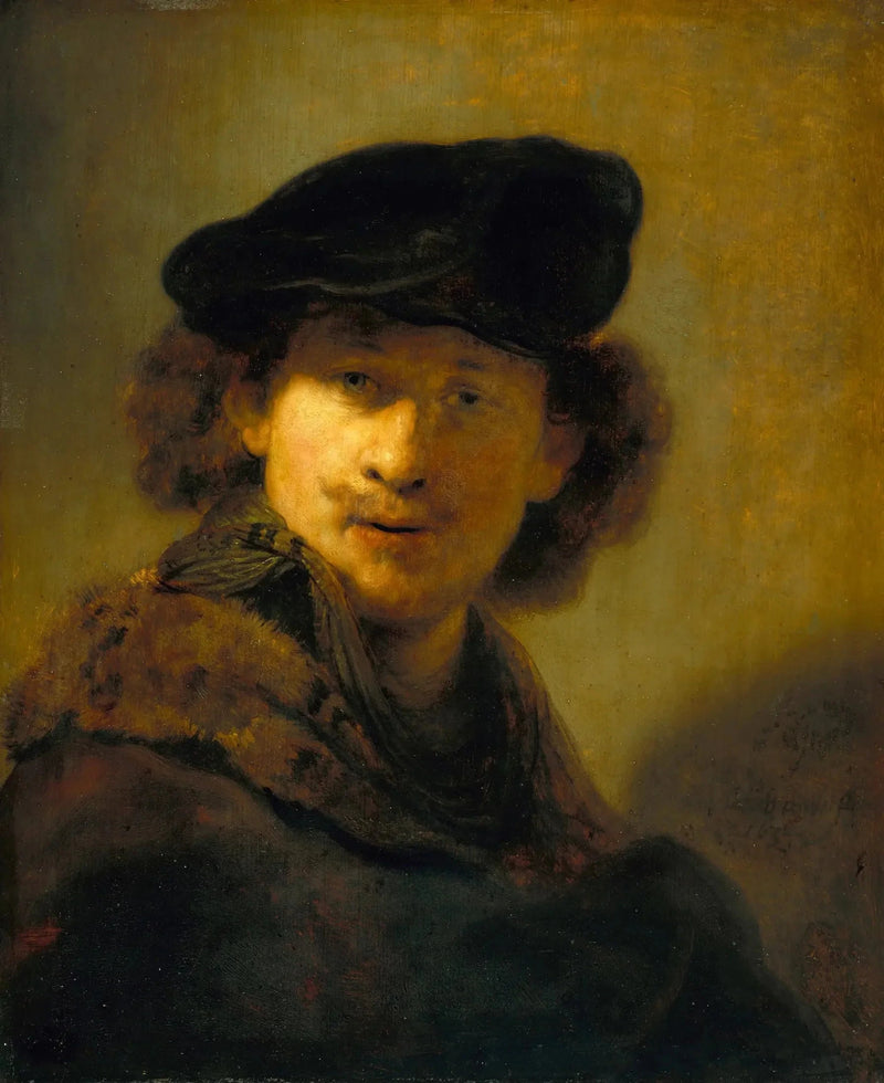 صورة ذاتية بقبعة مخملية - رامبرانت