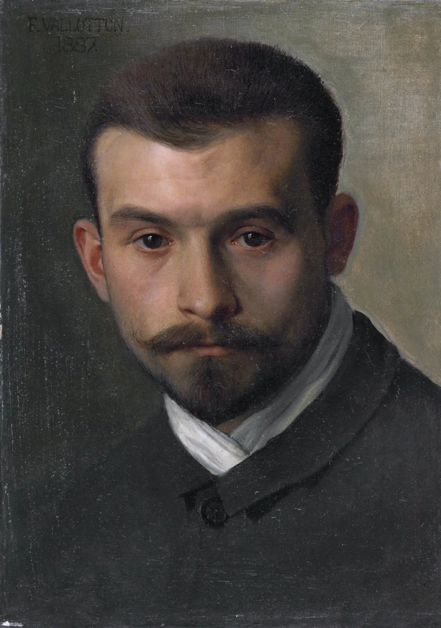 Autoportrait (Félix Vallotton, 1887) - Félix Vallotton image 1 copie de tableau peinte à la main