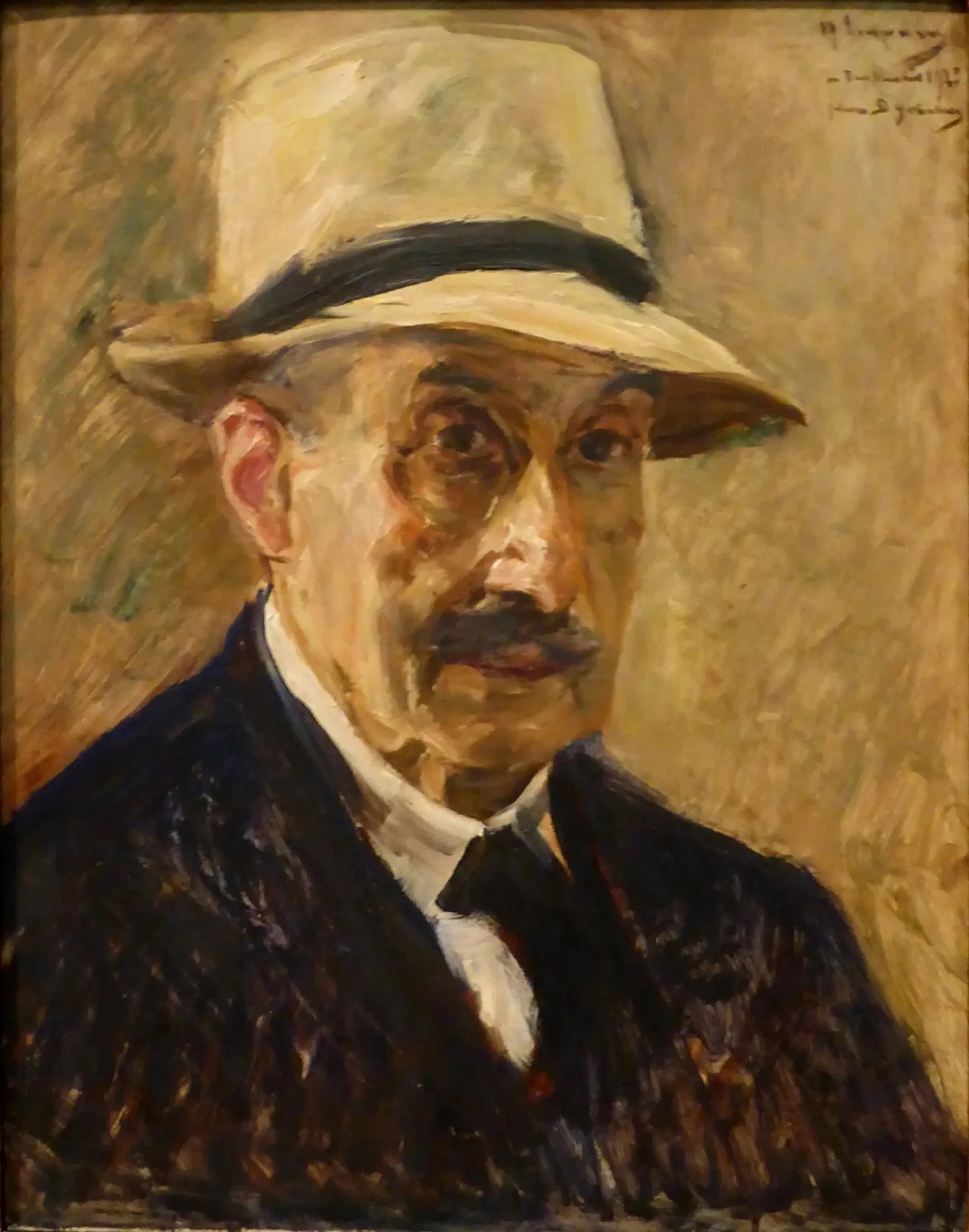 Autoportrait - Max Liebermann image 1 copie peinte à la main à l’huile