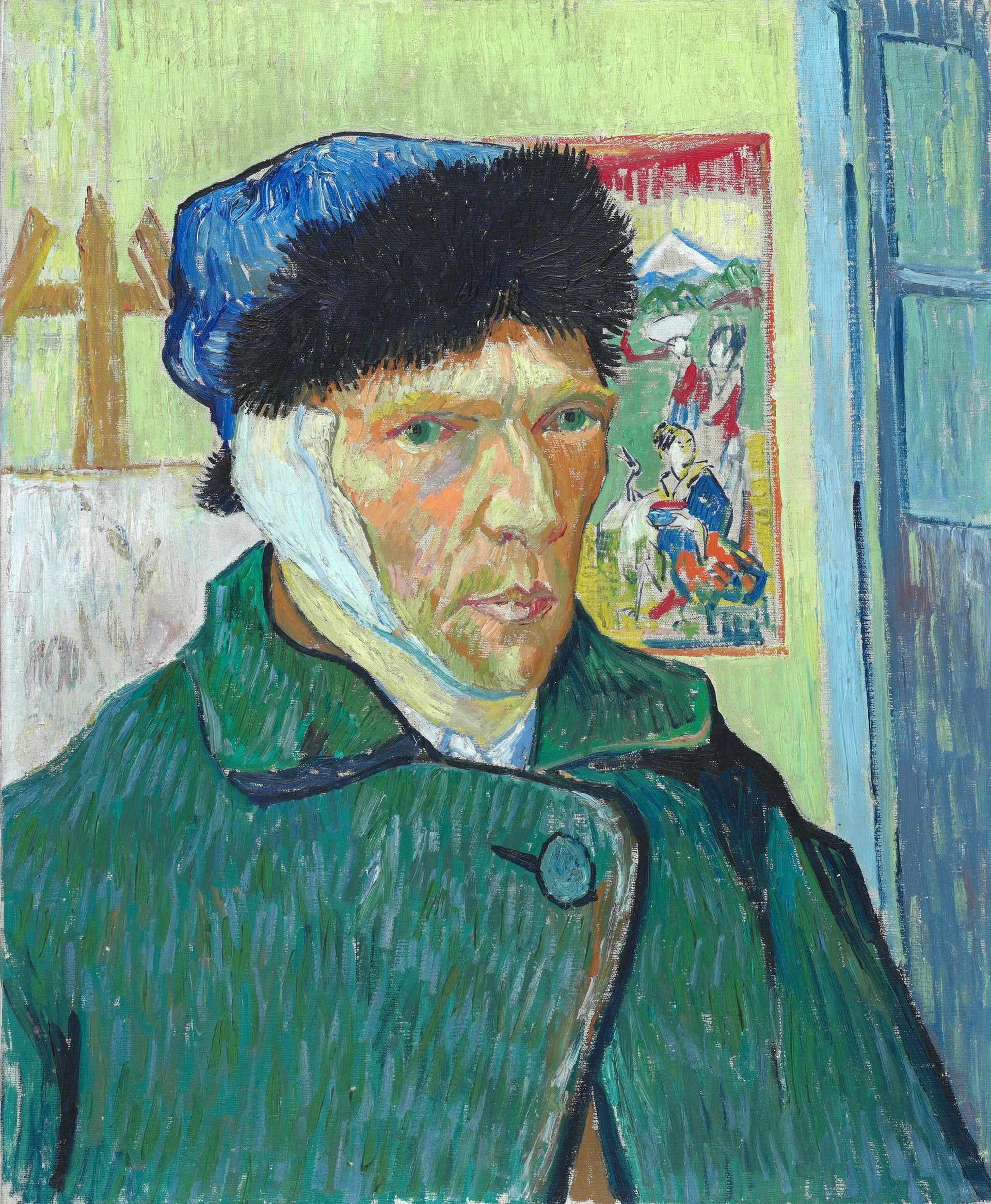 Autoportrait à l’oreille bandée F527 de Vincent van Gogh, Courtauld Gallery
