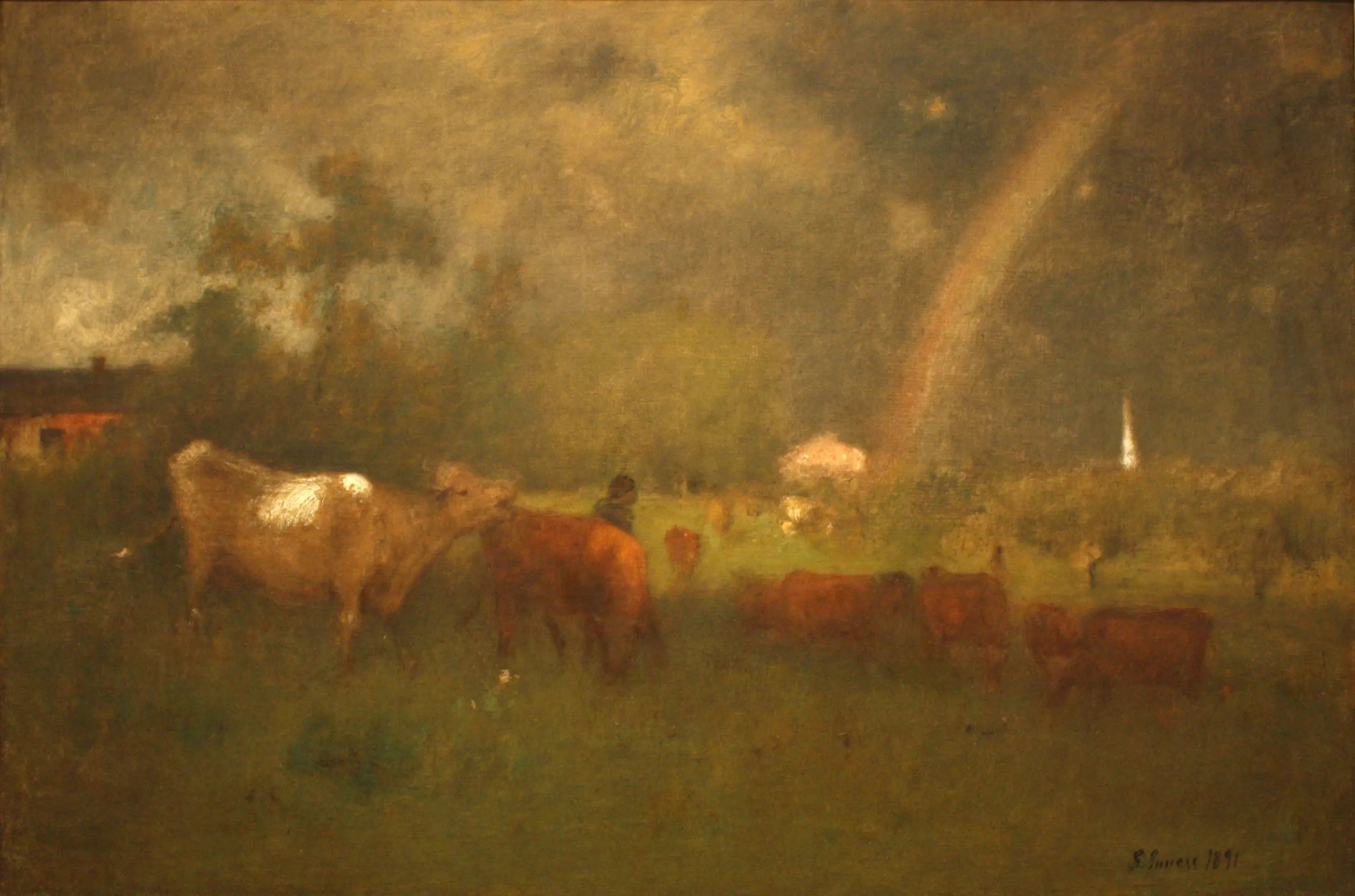 Averse sur le fleuve Delaware - George Inness - Alpha Reproduction