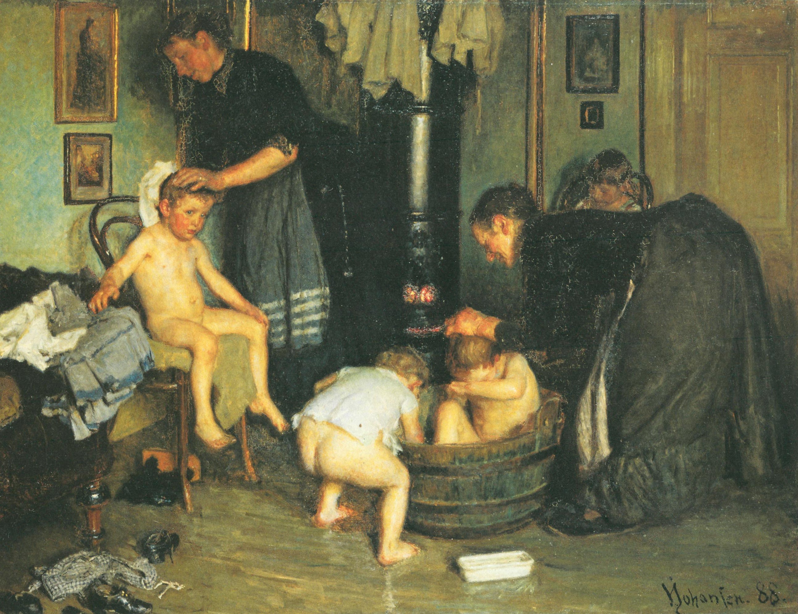 Børnene vaskes - Viggo Johansen