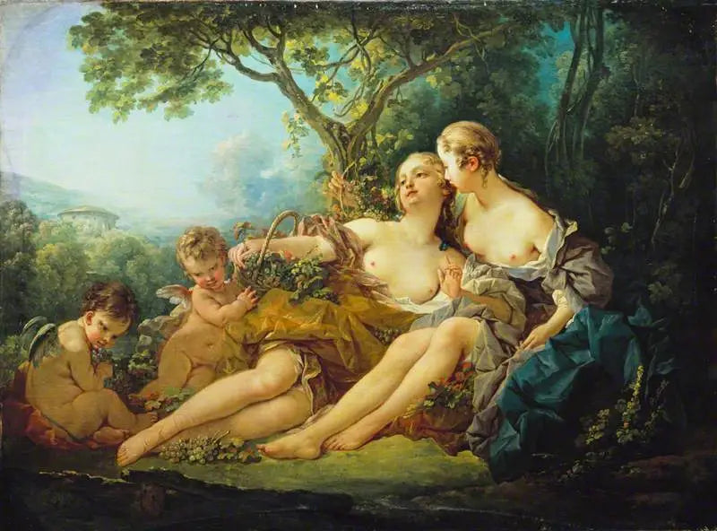 Bacchus et Érigone - François Boucher image 1 copie peinte à la main à l’huile