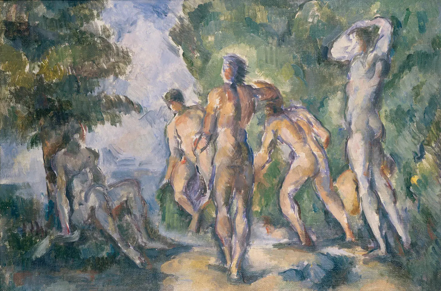 Reproduction du tableau « Baigneurs - Paul Cézanne » par Alpha Reproduction en peinture à l’huile