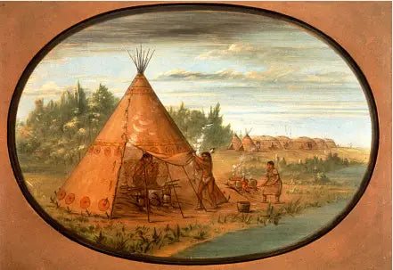 Bain de vapeur - Minatarree - George Catlin - Alpha Reproduction