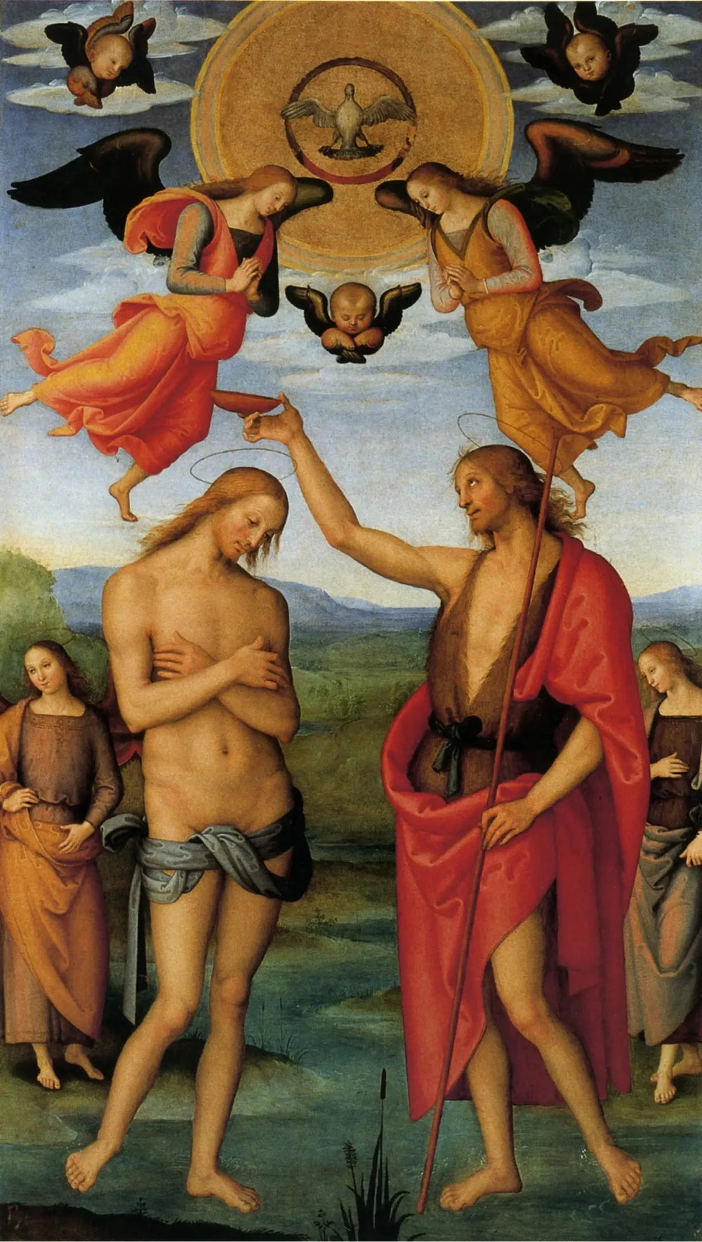Baptême du Christ - Pietro Perugino image 1 reproduction de peinture à l’huile