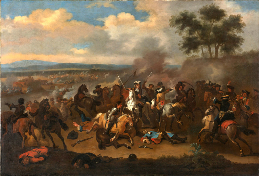 La bataille de la Boyne (Irlande) entre Jacques II et Guillaume III, 12 juillet 1690 - Jan Van Huchtenburg