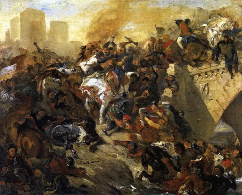 معركة تايلبورغ التي انتصر فيها القديس لويس - يوجين ديلاكروا