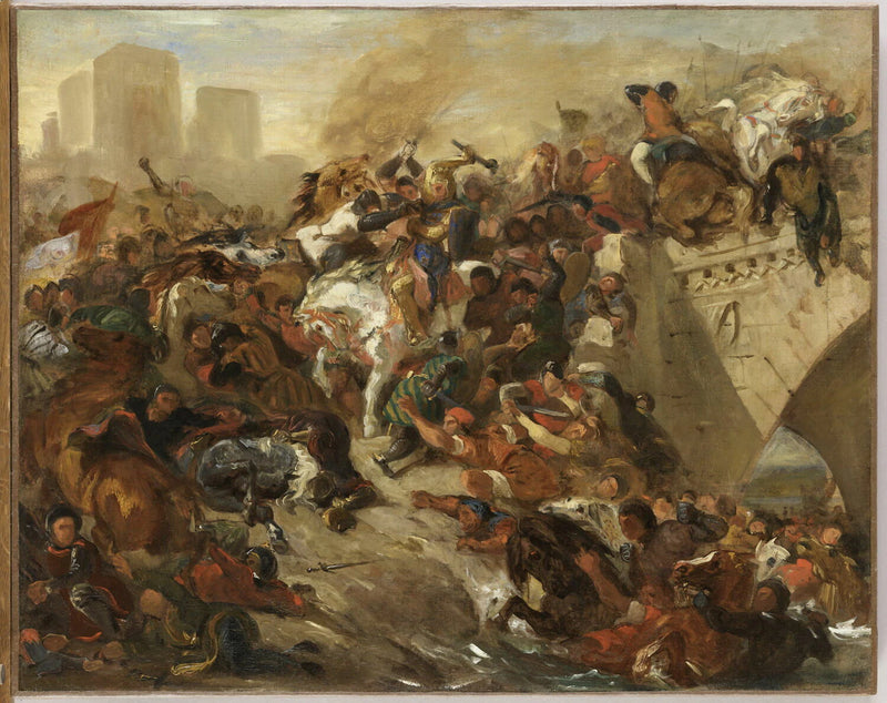 Bataille de Taillebourg gagnée par Saint-Louis (21 juillet 1242) - Eugène Delacroix