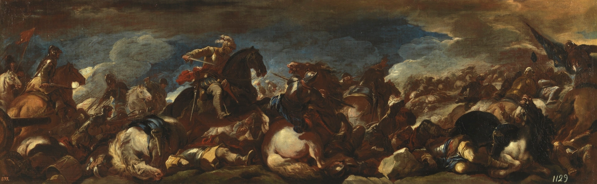 Batalla de San Quintín - Luca Giordano image 1 reproduction de peinture à l’huile