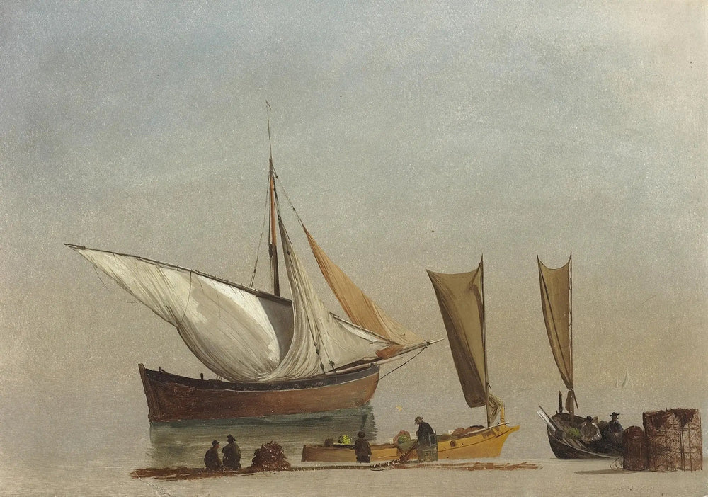 Bateaux de pêche - Albert Bierstadt - Alpha Reproduction