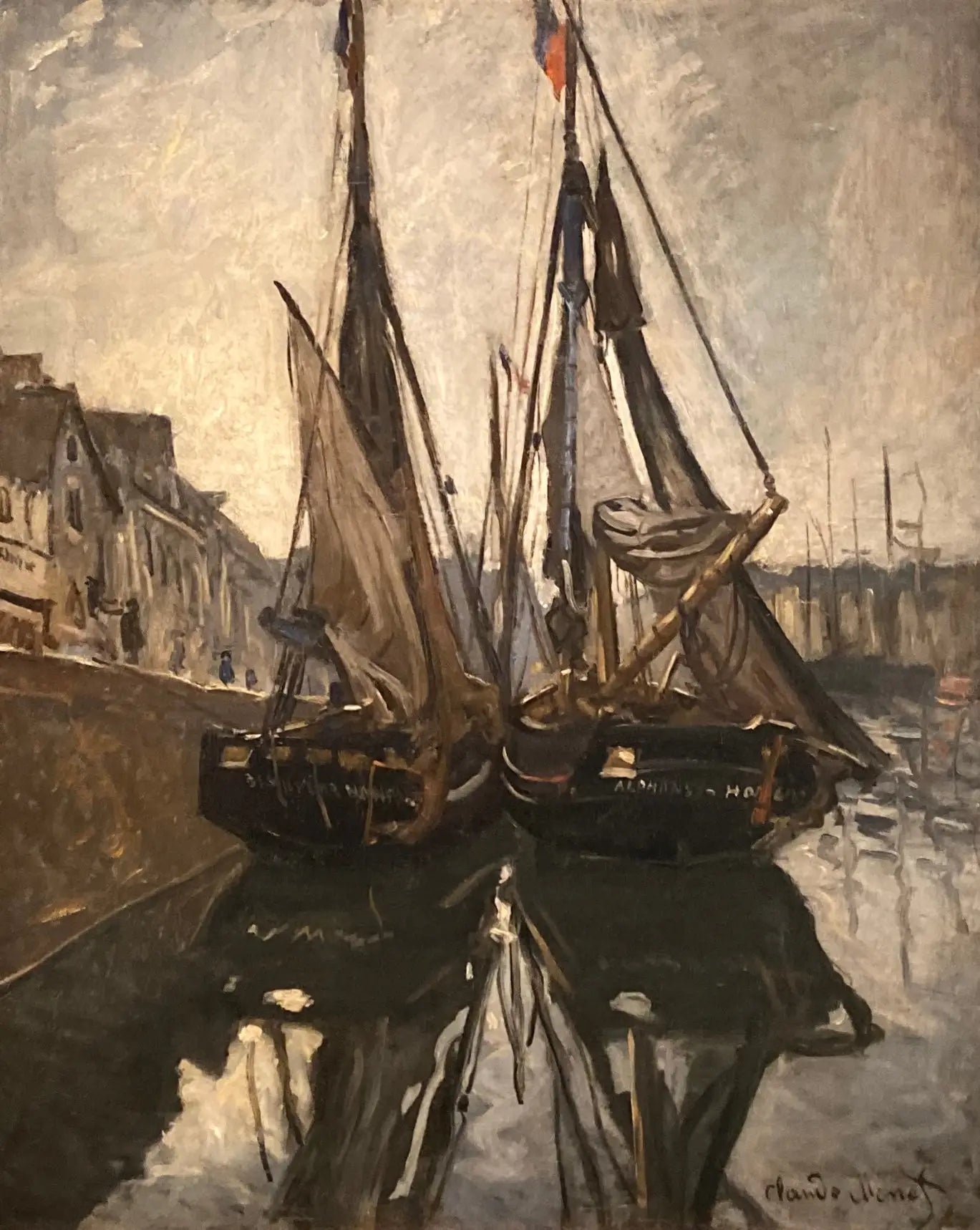 Bâteaux de pêche, Honfleur - Claude Monet image 1 reproduction d’œuvre d’art à l’huile