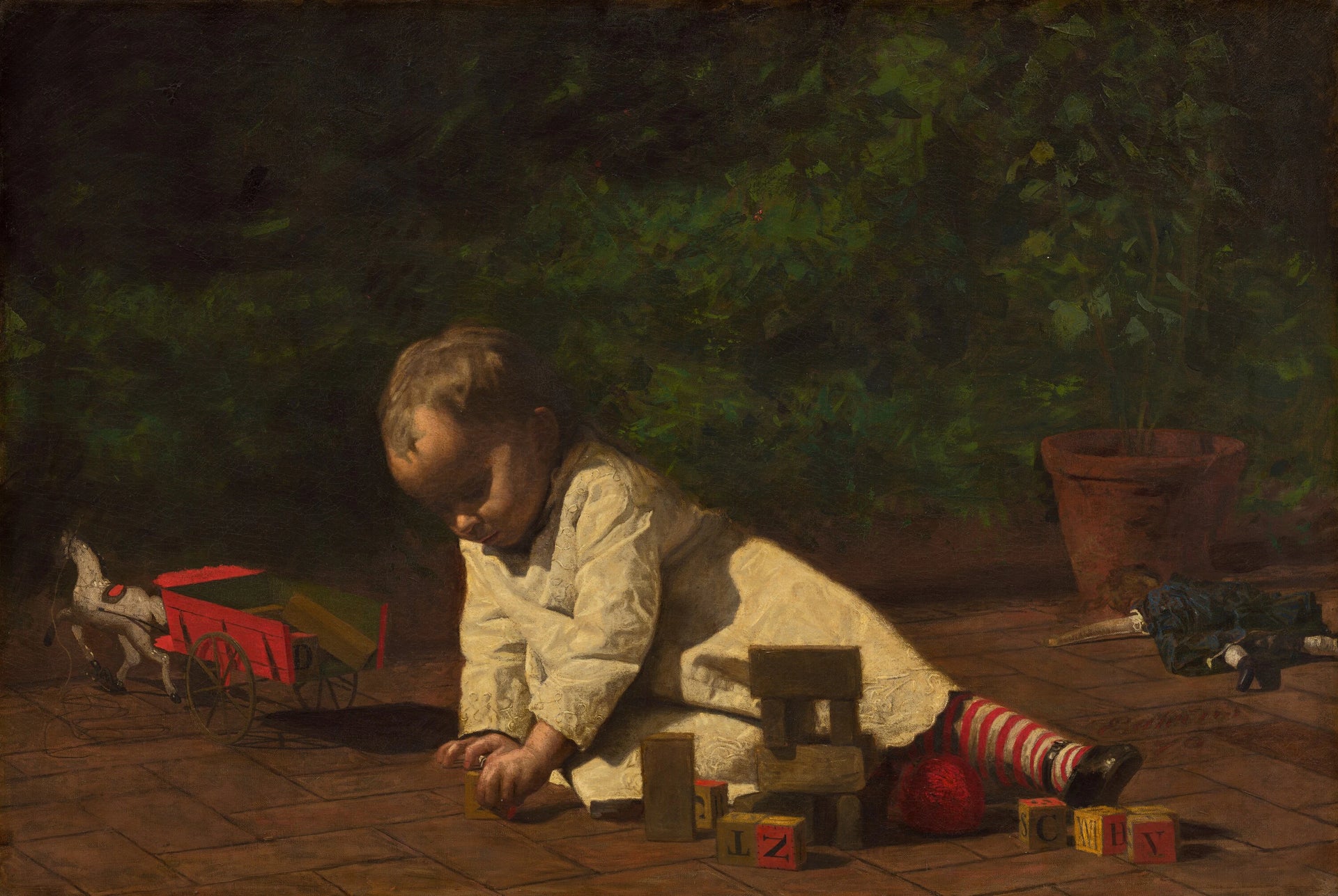 Bébé en jeu - Thomas Eakins