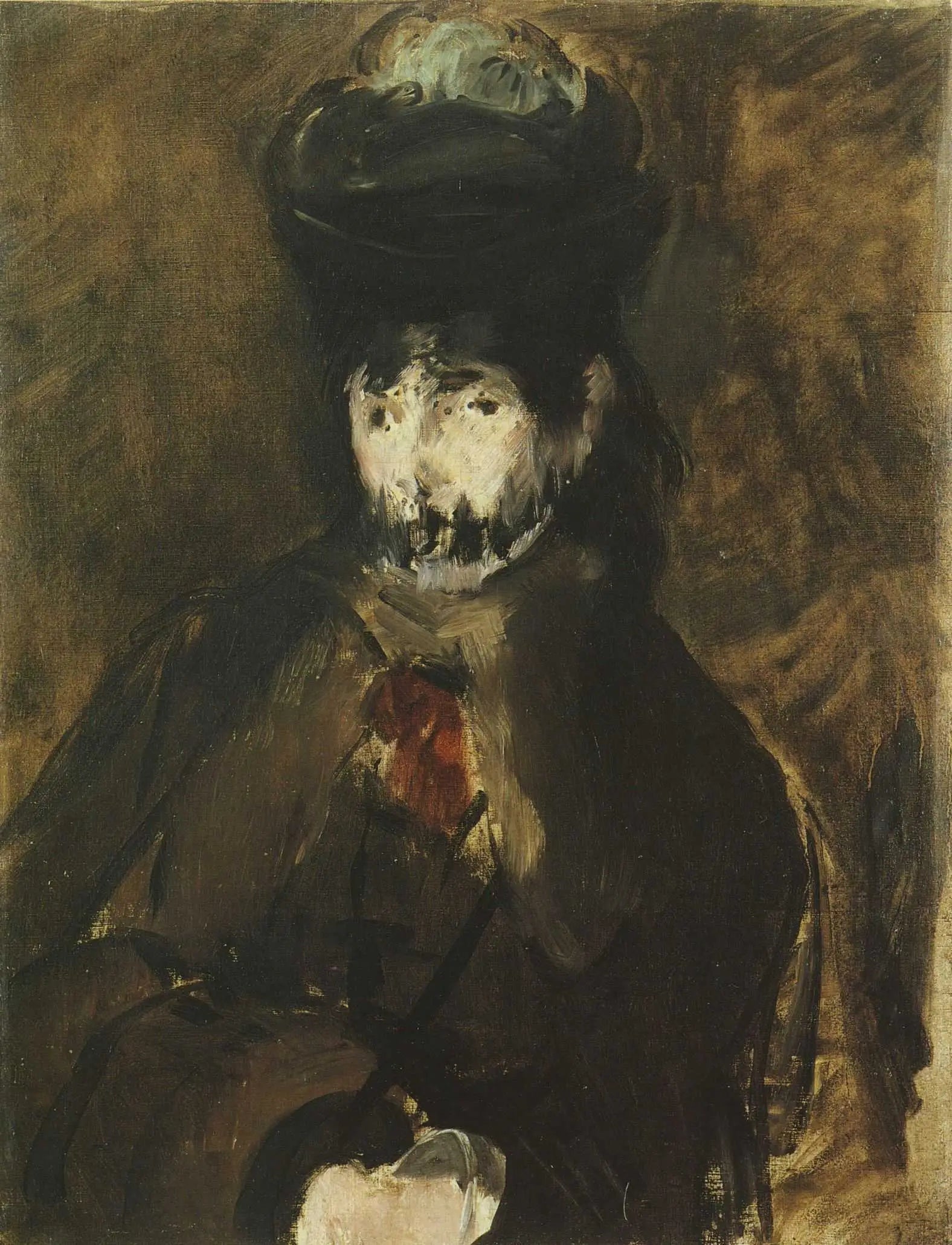 Reproduction du tableau « Berthe Morisot à la voilette - Édouard Manet » par Alpha Reproduction en peinture à l’huile