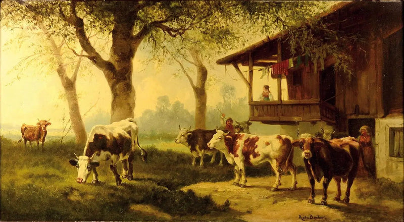 حيوانات الماشية على مرعى - روزا بونهر