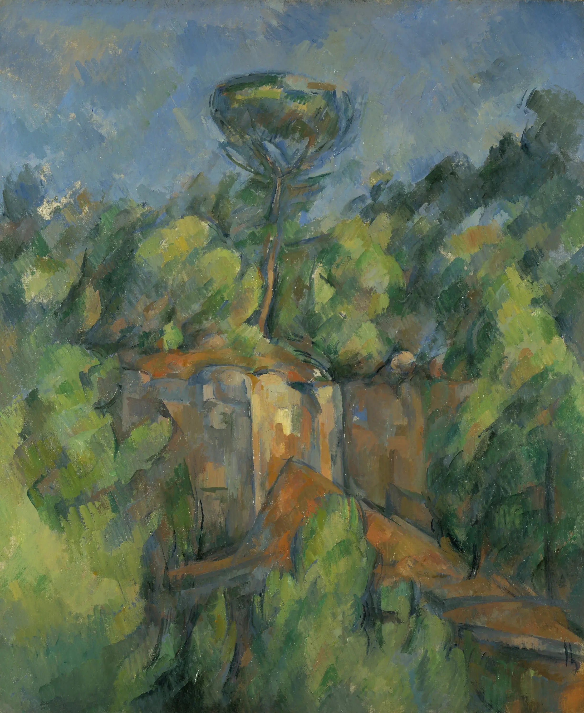 Reproduction du tableau « Bibémus Quarry - Paul Cézanne » par Alpha Reproduction en peinture à l’huile