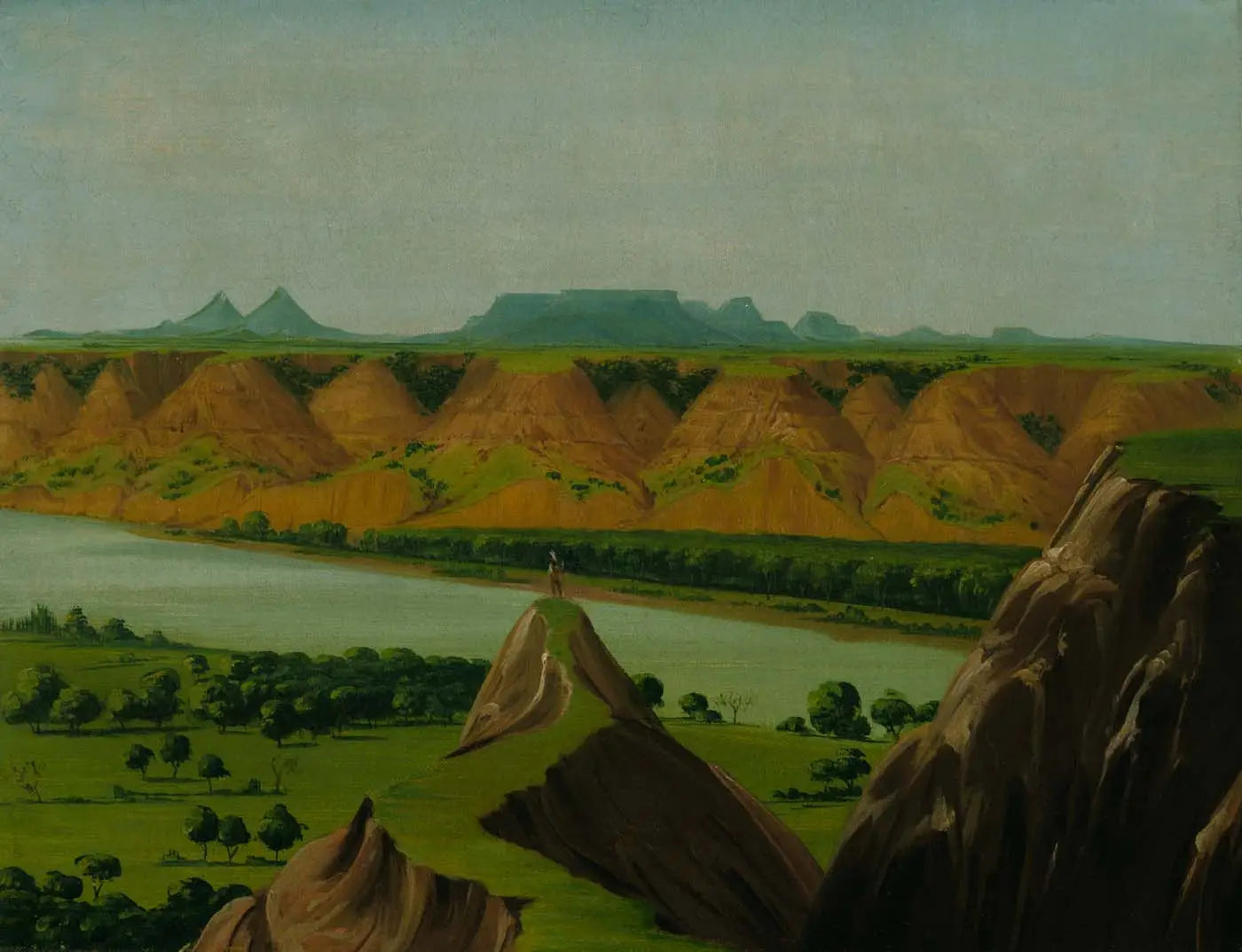 Big Bend sur le Haut-Missouri à 1900 milles au-dessus de Saint-Louis - George Catlin - Alpha Reproduction